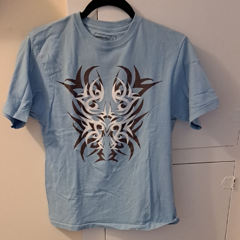 Seattle Cotton Boy's Size (L) Blue Graphic T-Shirt